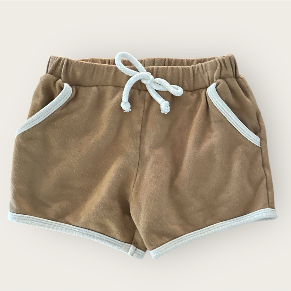 Babysprouts Shorts in Camel/White 18-24 Months